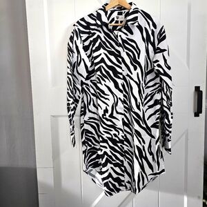 Lita by Ciara Animal Print Shirt Dress